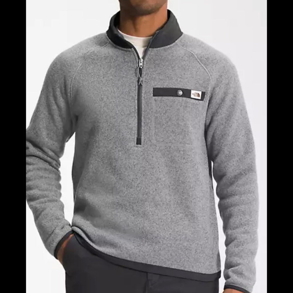 The North Face Men's Gordon Lyons 1/4 Zip Sweater Fleece Jacket XXL Gray NWT